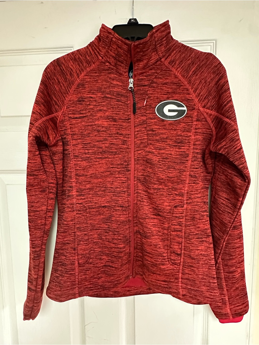 Georgia Bulldogs Red Heather Full-Zip Jacket